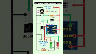 3V 6V 12V auto cutoff battery charger circuit batterycharger autocut shorts [upl. by Ressler]