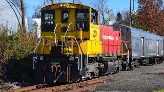 Morristown amp Erie Polar Express train at Whippany railway 112121 [upl. by Nylzor987]