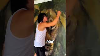 Artist Uses His Body To Paint 🤯 [upl. by Eetsud]