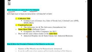 External Aids Other Statutes Pari Materia [upl. by Sanderson]