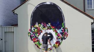 Sandra Chevrier x Martin Whatson collaboration wall  timelapse [upl. by Mcloughlin]