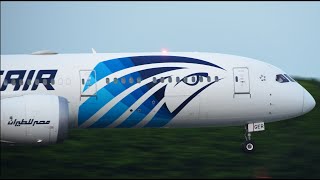 EgyptAir Boeing 7879 SUGER Landing at Narita 16L  NRTRJAA  مصر للطيران [upl. by Kraft]