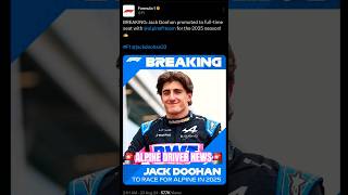 🚨ALPINE ADD JACK DOOHAN🚨 f1 formula1 alpinef1 jackdoohan f1news shorts fyp f1shorts [upl. by Anigal]