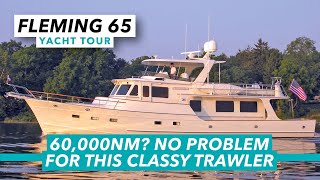 60000nm at sea No problem for this classy 4m trawler  Fleming 65 yacht tour  MBY [upl. by Annerahs]