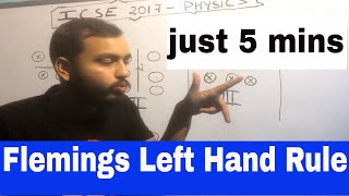 FLEMINGS LEFT hand rule ICSE PHYSICS CLASS 10 [upl. by Fonsie]