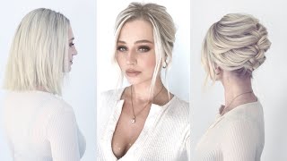 Simple Updo For Short Hair 2023 [upl. by Eelesor501]