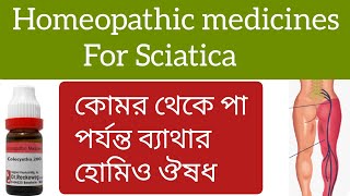 কোমর থেকে পা পর্যন্ত ব্যাথার হোমিও ঔষধ সায়াটিকার কার্যকরী হোমিও ঔষধ [upl. by Biagio75]