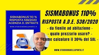 Sismabonus 110 risposta 5382020  da fienile ad abitazione [upl. by Tiff152]