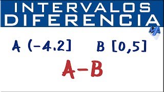 Diferencia de intervalos  Operaciones con intervalos [upl. by Inor]