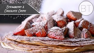 Strawberry amp Chocolate Crepe quotCakequot [upl. by Rednasxela801]