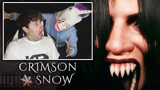 MI NOVIA ME ASUSTA MIENTRAS JUEGO TERROR  CRIMSON SNOW [upl. by Minta93]