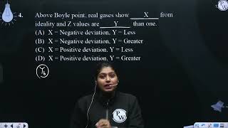 Above Boyle point real gases show X from ideality and Z values are Y than one [upl. by Nythsa]