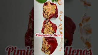 🎄 PIMIENTOS del PIQUILLO RELLENOS 😋😋 shorts [upl. by Annaitat]