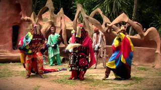 Egungun Dancing with Bata Drums  African Bata Lebee Cultural Troupe  Osun Grove [upl. by Leiva]