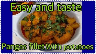 Fish curry  Pangas fillet and potatoes buna recipe [upl. by Nahc]