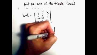 Area of Triangle using Cross Product [upl. by Shushan946]