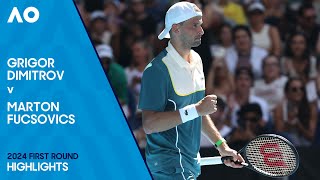 Grigor Dimitrov v Marton Fucsovics Highlights  Australian Open 2024 First Round [upl. by Sherry444]