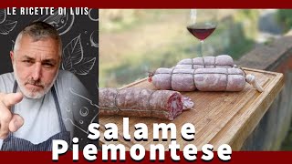 salame tipo Piemontese fatto da un norcino [upl. by Adnav212]