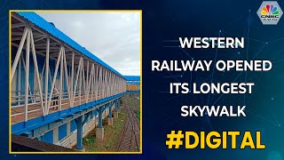 Western Railway opened its longest skywalk from Khar Road railway station to Bandra Terminus [upl. by Hassi766]