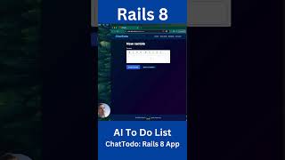 Rails 8 AI To Do App shorts [upl. by Shama]