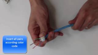 How to terminate a Gigamedia CAT6 Shielded Keystone on CAT6 FUTP Cable [upl. by Gowrie]