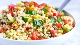 Easy Couscous Salad Recipe [upl. by Esinrahs]