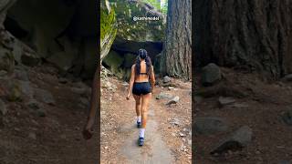 Trails trails and more trails for me 🫰🏾 yosemite vlog roadtrip activewear fitnessmodel [upl. by Adnorrahs]