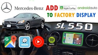 ADD APPLE CARPLAY ANDROID AUTO MERCEDES BENZ AMG SL550 Screen GOOGLE MAPS WAZE SPOTIFY BACKUP CAMERA [upl. by Dweck490]