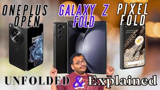 Which foldable is right for you Galaxy z Fold  OnePlus open  Google Pixel fold [upl. by Mihcaoj]