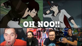 RWBY Reaction Compilation To Tyrians Attack and Qrows Save Fandom Reactions [upl. by Klug]