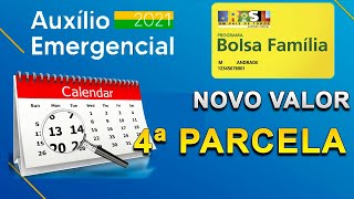 NOVO VALOR CALENDÁRIO DA 4º PARCELA DO AUXÍLIO EMERGENCIAL 2021 E MUDANÇAS NO BOLSA FAMÍLIA [upl. by Ayahsal]