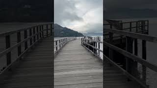 Walking onto Governors Bay Pier on Akaroa Harbour in Christchurch New Zealand [upl. by Ecital877]