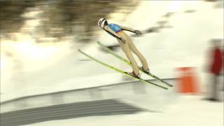 Anze Lanisek of Slovenia soars into pole position  Innsbruck 2012 Mens Ski Jump [upl. by Addia]