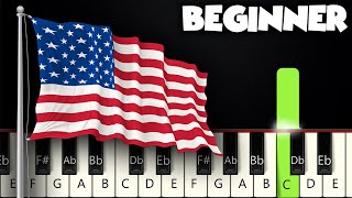 USA National Anthem  BEGINNER PIANO TUTORIAL  SHEET MUSIC by Betacustic [upl. by Amarillis]