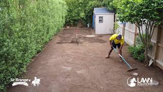 Turf Installation Manu Feildel Backyard Time Lapse [upl. by Harland]