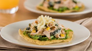 Tostadas poblanas con pechuga de pollo [upl. by Rawdon]