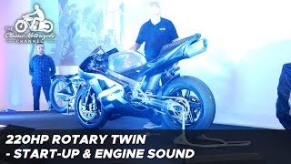 Crighton CR700W  220hp twin rotary engine motorcycle startup [upl. by Shanta]