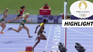 Olympic Athletics Womens 100m Hurdles Round 1 Heat 4 Highlights 2024  D Williams won [upl. by Errised]