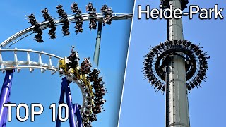 HeidePark Top 10 Fahrgeschäfte [upl. by Auos932]