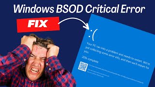How to Fix Critical Process Died Blue Screen Error on Windows 10 amp11 [upl. by Inad]