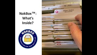 Nokbox Organizing for Your Next of Kin My Whats Inside Video [upl. by Rosalyn]