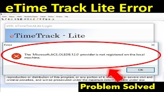 How to fix quot Microsoftaceoledb120 provider is not registered esslquot  Easy and alternate method [upl. by Haron]