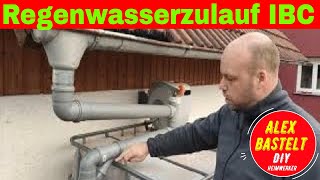 Regenwassersammler mit Überlauf für IBC Behälter günstig selber bauen [upl. by Nawor921]