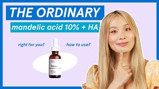 The Ordinary MANDELIC Acid 10  HA  review amp how to apply  AD [upl. by Alol]