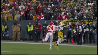 Patrick Mahomes Throws HORRIBLE INTERCEPTION After Controversial PI Call  Packers vs Chiefs  NFL [upl. by Enileqcaj519]