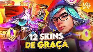 12 SKINS DA CAITLYN FLIPERAMA DE GRAÇA ASSISTA PARA ENTENDER  LoL Wild Rift [upl. by Ellevart]