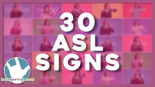 30 Basic ASL Signs For Beginners  American Sign Language [upl. by Berry195]