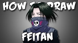 Draw Feitan From Hunter X Hunter  Quick Simple Easy How To Steps For Beginners フェイタン [upl. by Hayden769]