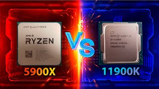 🔎Ryzen 9 5900X vs Core i911900K Rocket Lake против Zen 3 сравнение лучших топ CPU 2021 [upl. by Nosinned]