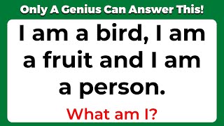 ONLY A GENIUS CAN ANSWER THESE 10 TRICKY RIDDLES  Riddles Quiz  Part 3 [upl. by Nerreg]